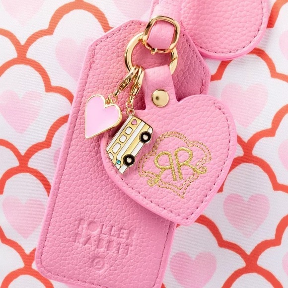 Roller Rabbit x Target Geo Hearts Softside Duffel Bag Pink NWT Travel Gym Bag - Picture 5 of 7